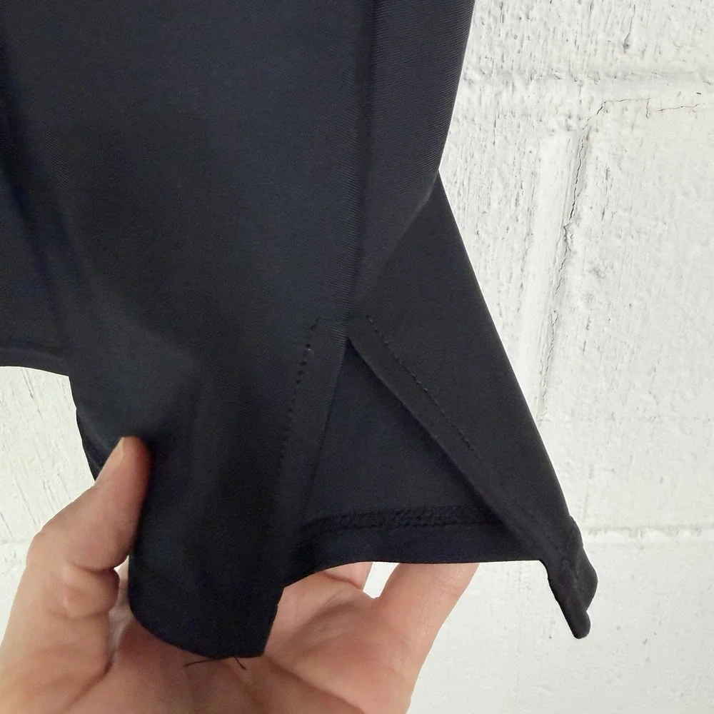 Croft & Barrow Womens Swim Skirt Plus Size 22W Black Side Slit Beach Travel Pool